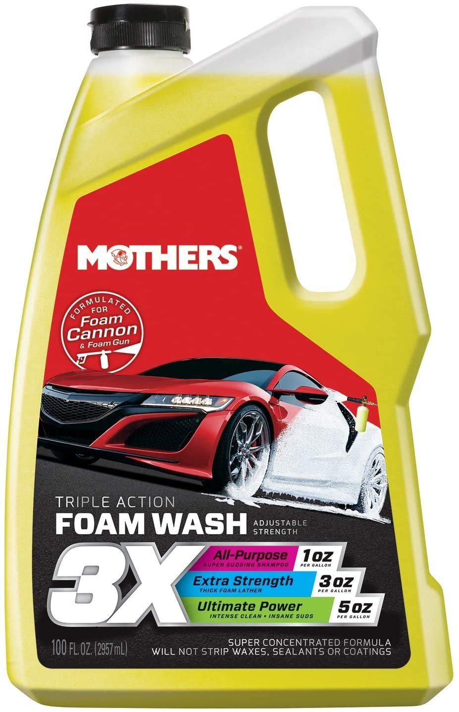 Triple Action Foam Wash 100 oz – pH Balanced, Eco-Friendly, Super Sudsy, Foam Ca