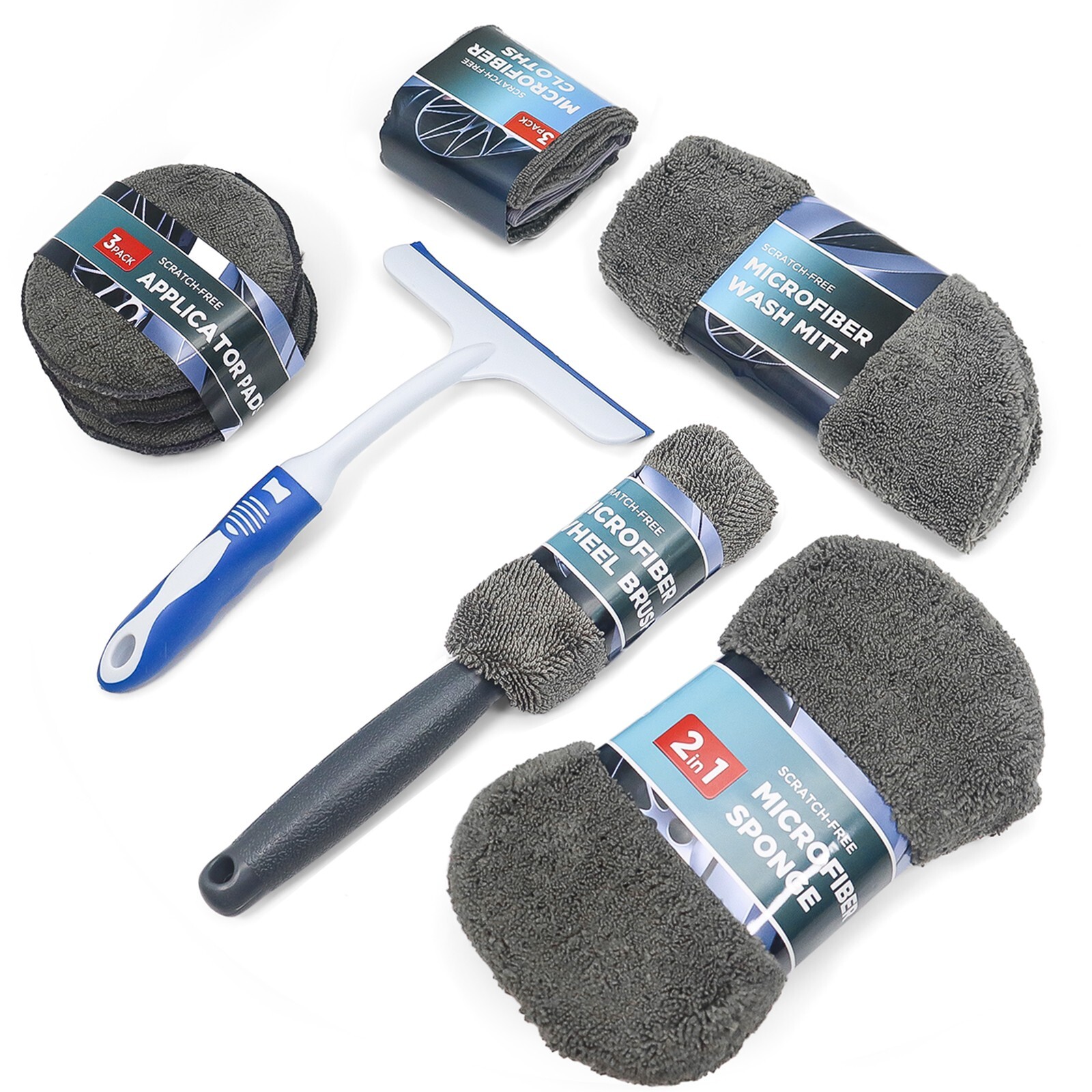Recoil CCK10 10Pcs Car Cleaning Kit for Interior & Exterior Car Washing