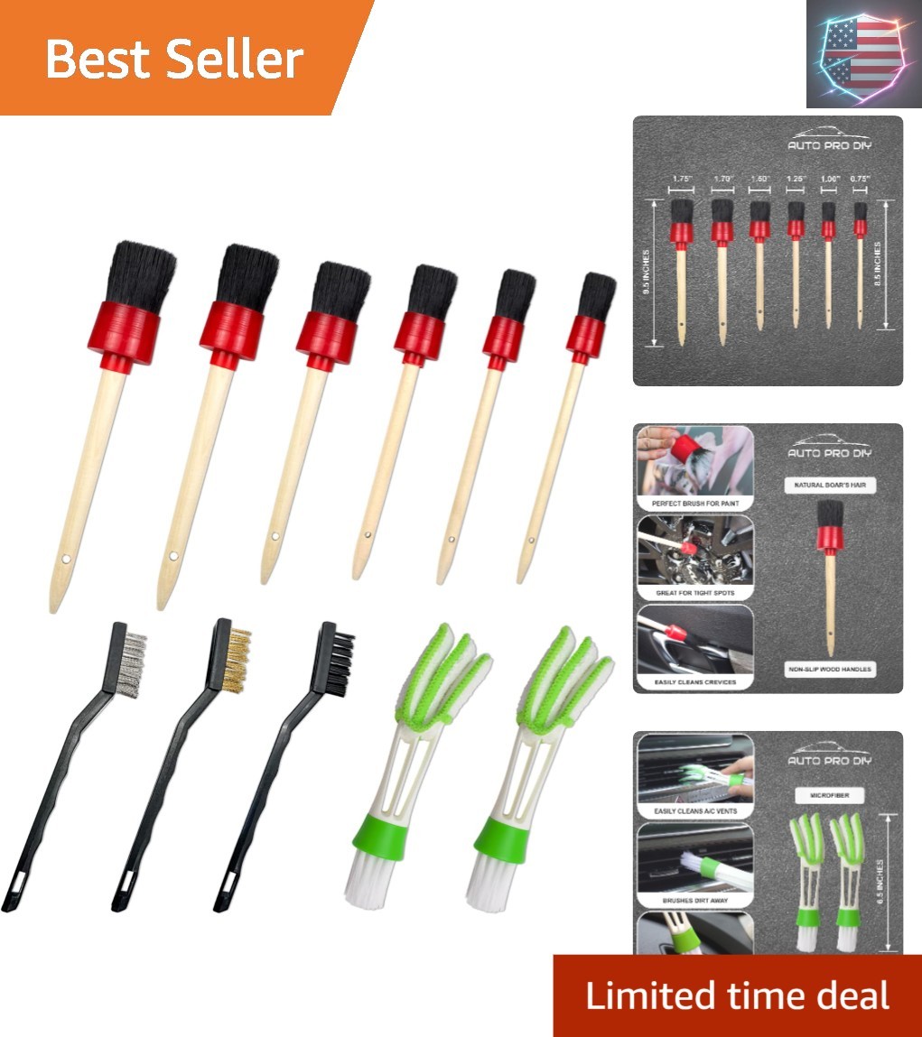 11 Piece Car Detailing Kit Set – Car Wheels, Exterior, Interior Cleaning Deta…