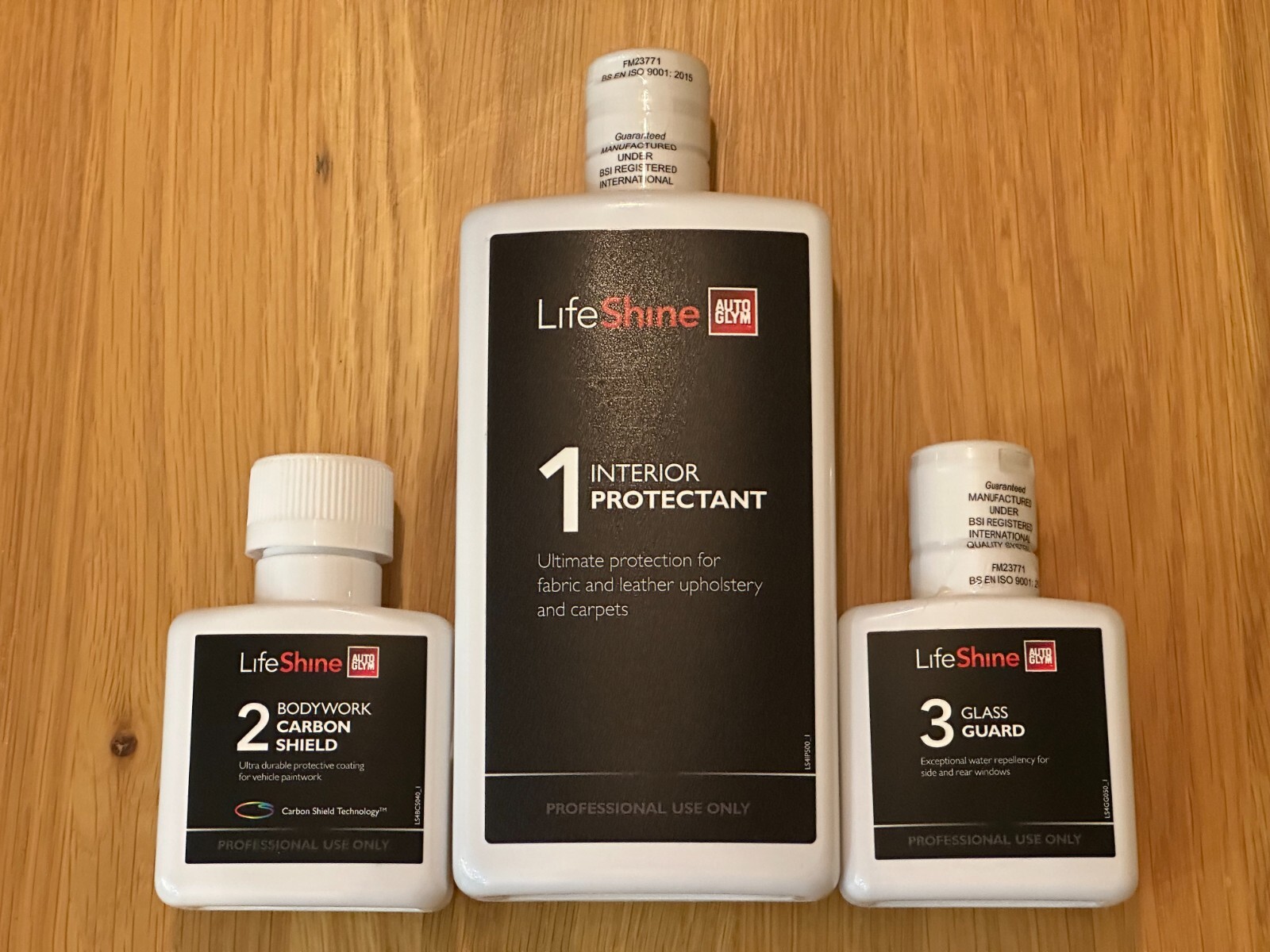 Autoglym Life Shine Kit Interior Protectant Carbon Shield Glass Guard Brand New