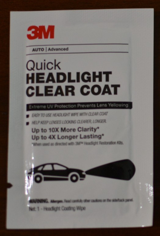 3M 32516 Quick Headlight Clear Coat Clean Wipe Prevent Lens Yellowing – 1 Wipe