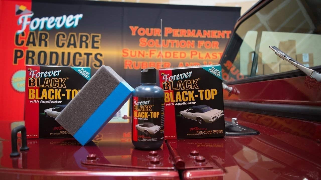 Forever Car Care FB813 Black Top Gel with Foam Applicator Convertible Roof Resto