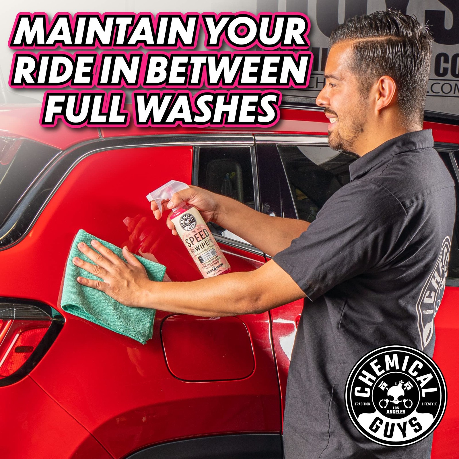 Detail Spray 128 fl oz High Gloss Streak Free Cherry Scent Chemical Guys Speed