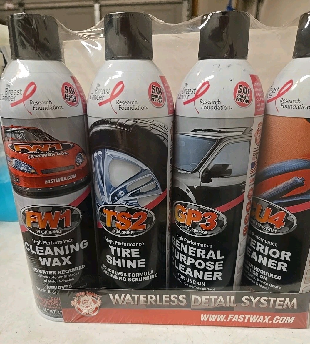 4 Pack Waterless Detail System Car Wash FastWax FW1 TS2 GP3 CU4