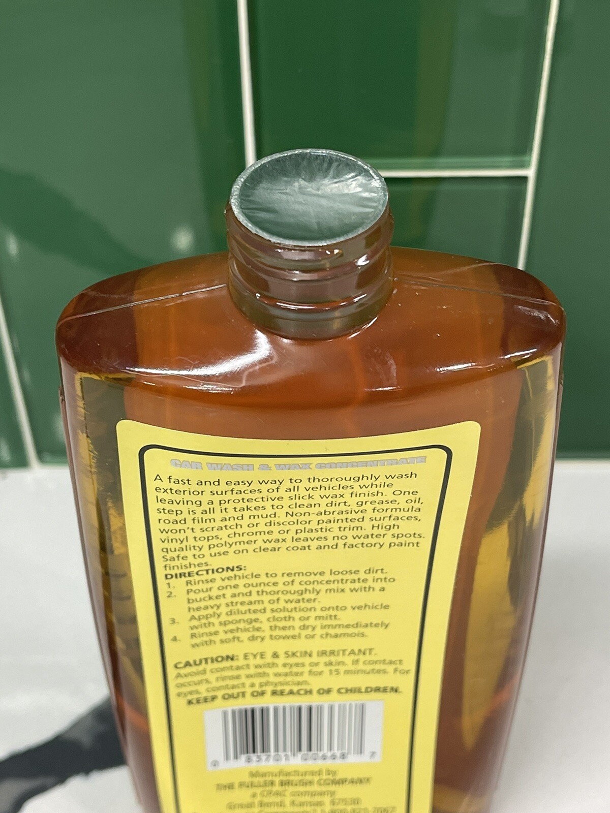 The Fuller Brush Company, Car Wash And Wax SEALED 16oz Bottle