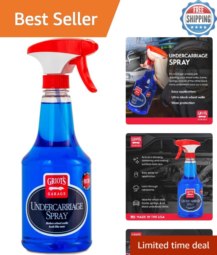 22oz Undercarriage Spray for Car Detailing – Restores Black Finish Effortlessly