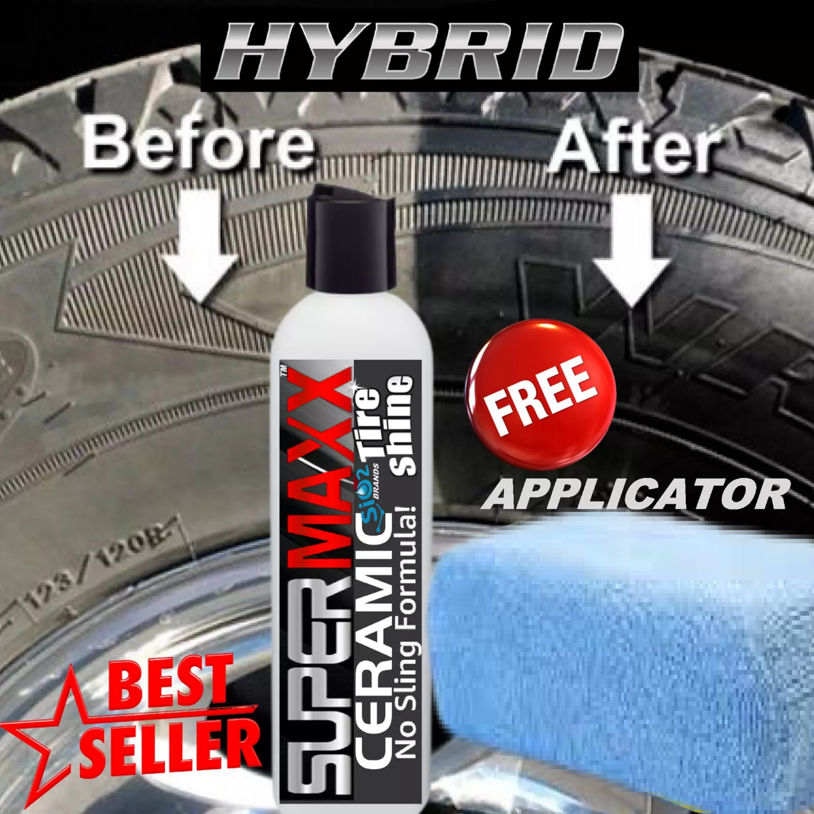 PROFESSIONAL CERAMIC TIRE SHINE & CONDITIONER 8 – OUNCE FREE APPLICATOR