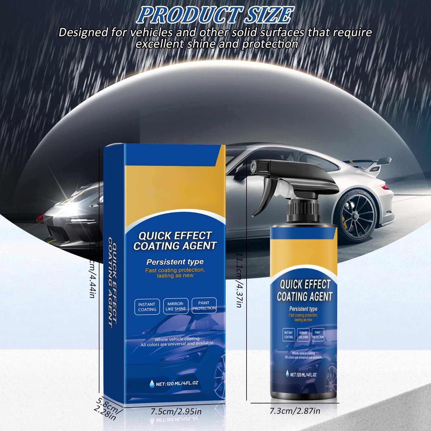 Diinou 2Pcs Advanced Car Quick-Acting Coating Agent Spray, Coating…