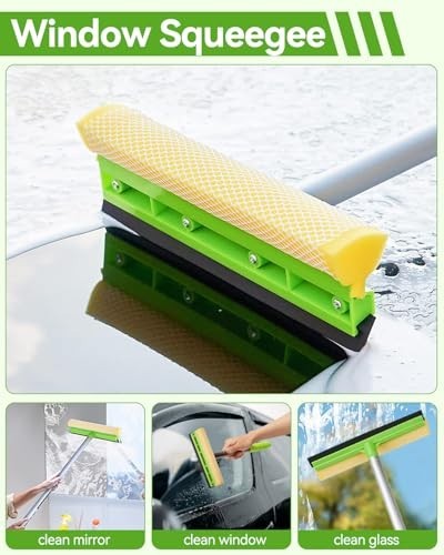 8Pcs Car Wash Kit 62in Long Handle Microfiber Cleaning Set Car RV Truck