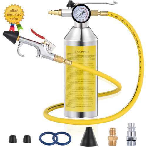 AC Flush Kit,Car Air Conditioner System Clean Canister Flushing Gun Tool Set,Car