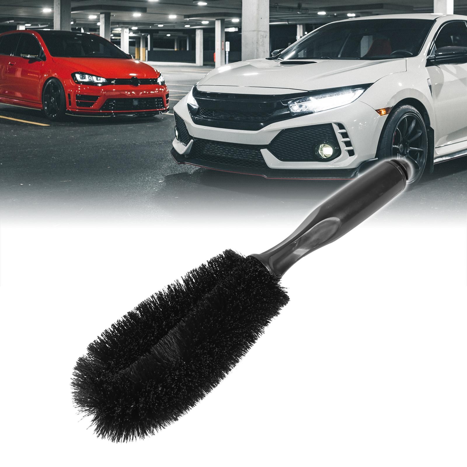 Black Truck Car Auto Wheel Tire Rim Brush Wash Cleaning Tool 10.6″ Long New