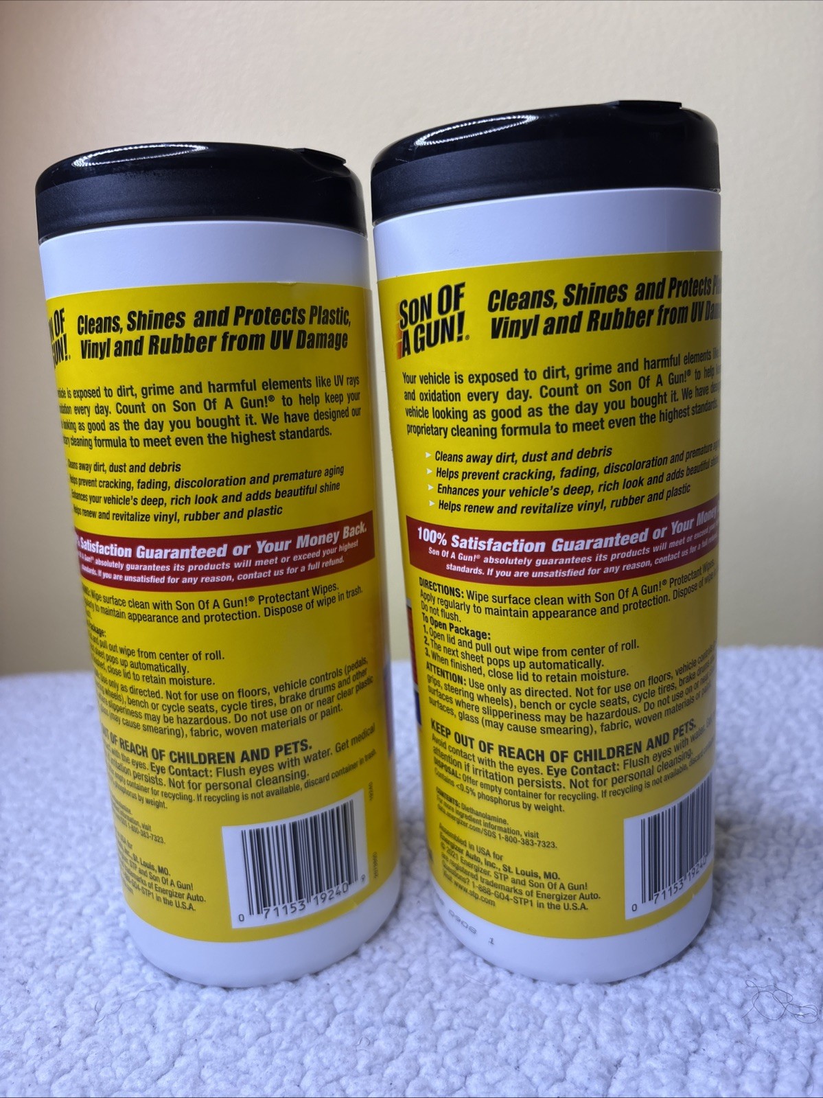 STP Son of a Gun Protectant Wipes, 25ct, 2 Packs