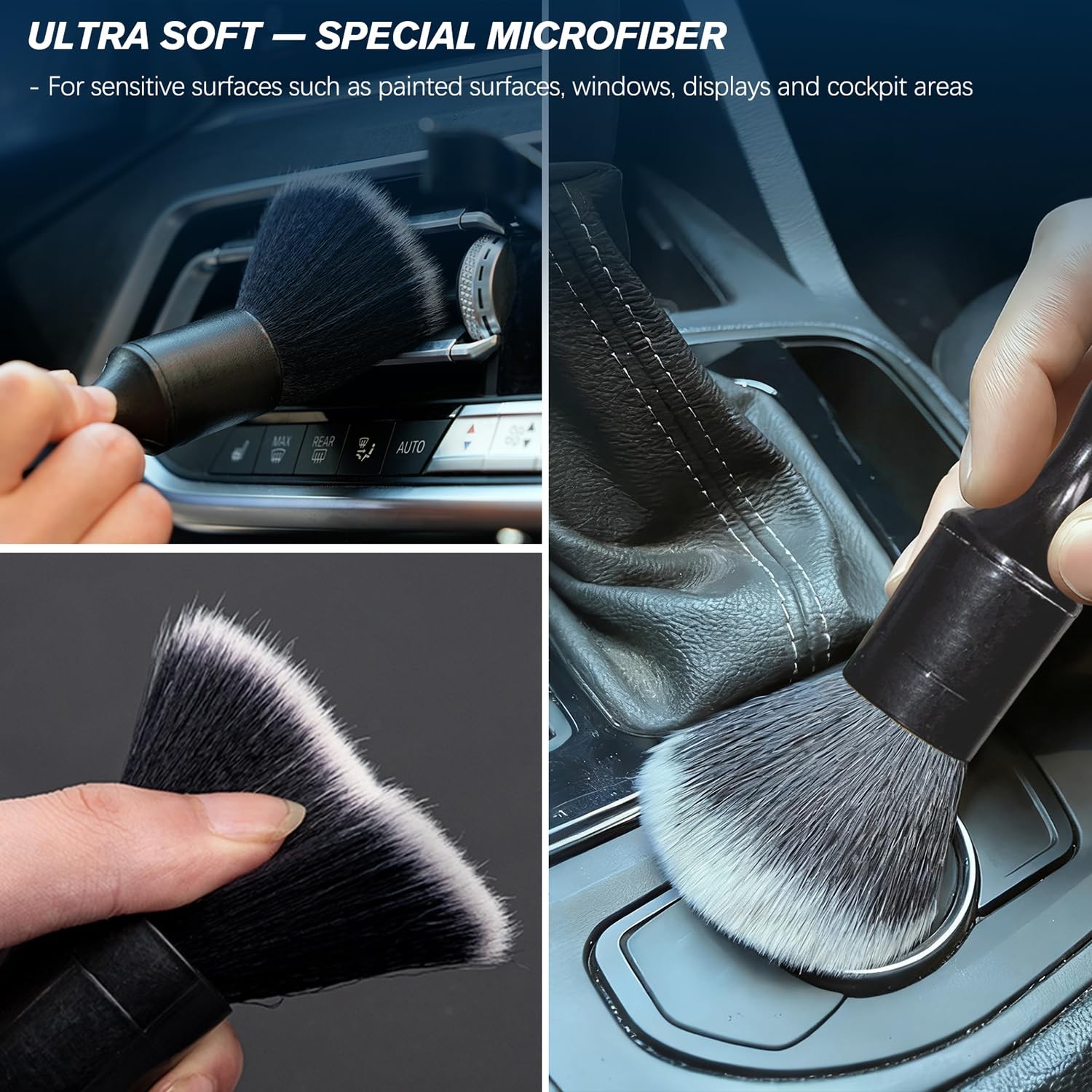 Menchingan Car Detailing Brushes Set, 8-Piece Auto Detail Cleaning Brush…