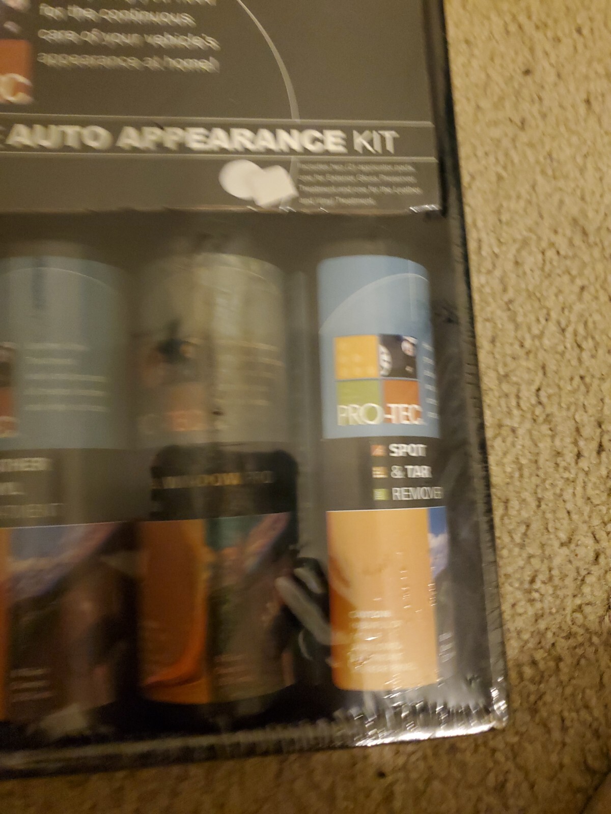 Pro-Tec Deluxe Auto Appearance Kit New 5 Bottles 2 Applicator Pads