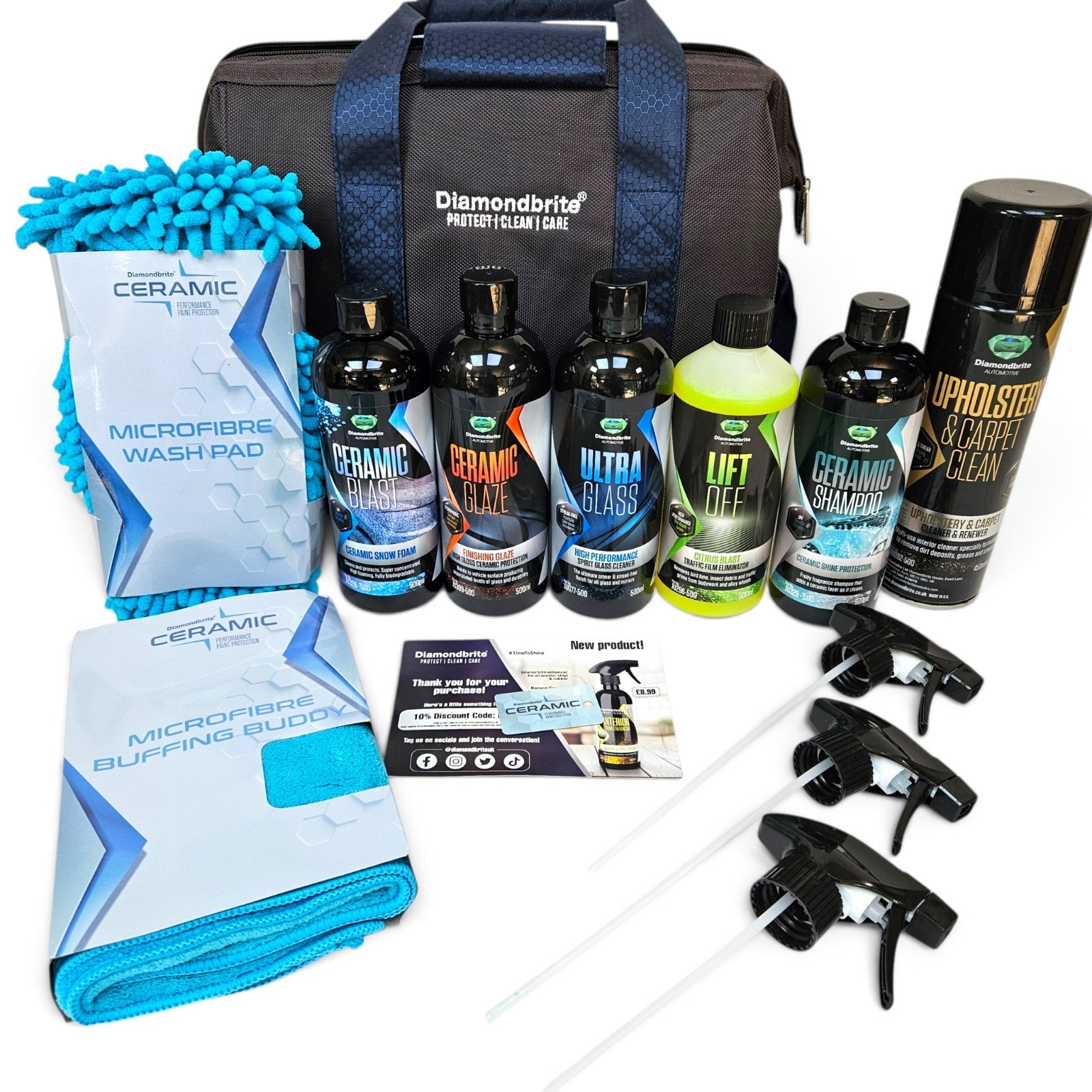 Diamondbrite Ceramic Car Care Kit Detailing Set Complete in Smart Gift Bag 500ml