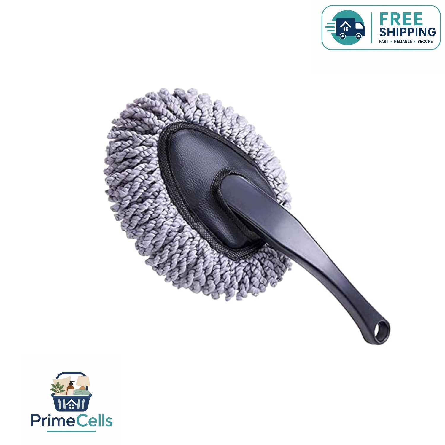Super Soft Microfiber Car Duster Brush – Reusable Cleaning Tool 11.8in Gray