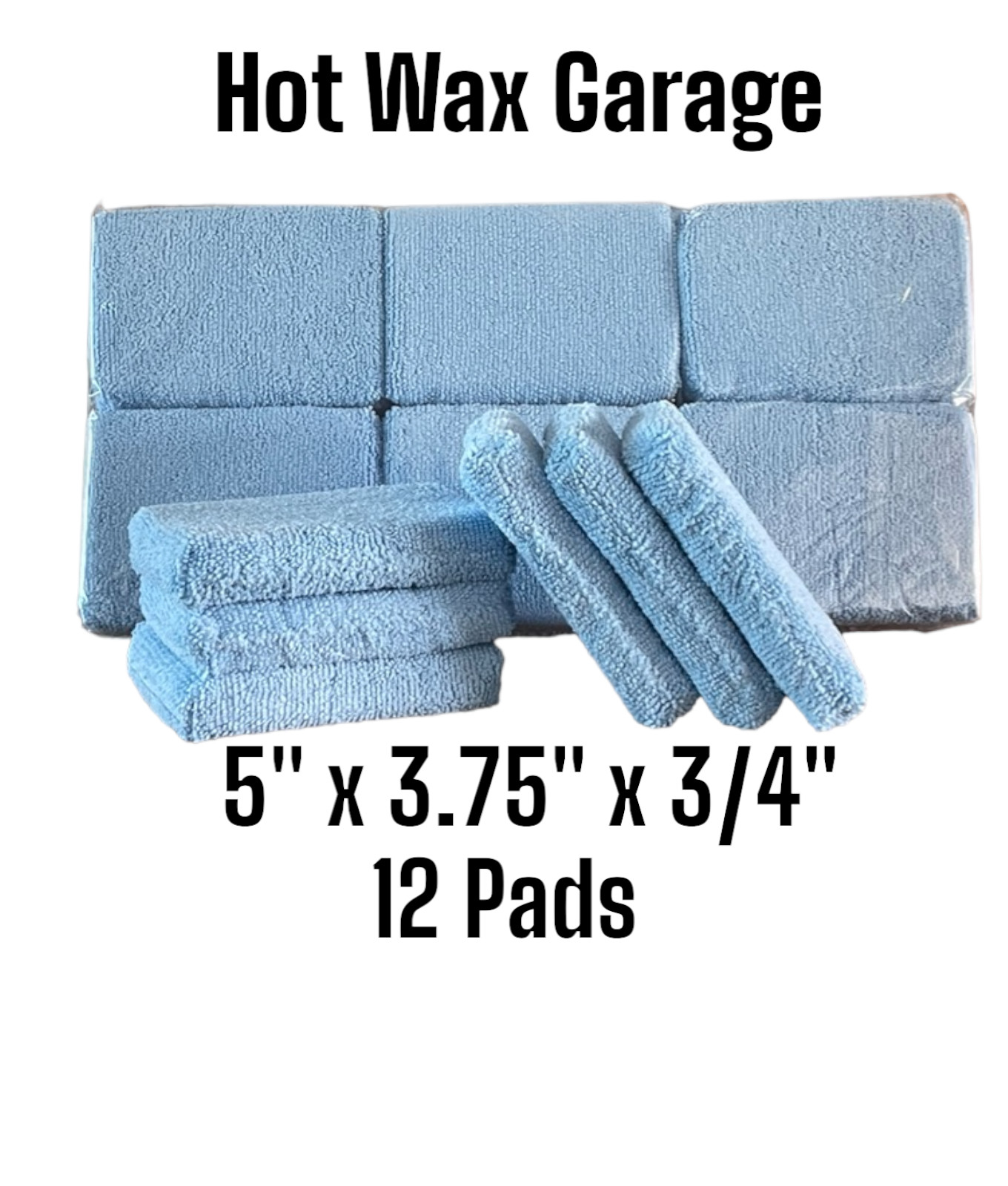 Microfiber Applicator Pad 5″ X 3.75 ” X .75″ for Ceramic Coating & Wax 12 pads