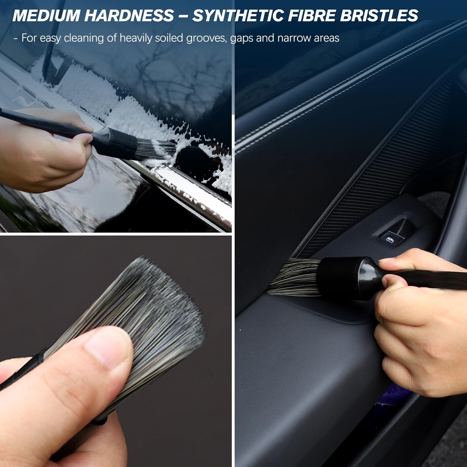 Menchingan Car Detailing Brushes Set, 8-Piece Auto Detail Cleaning Brush…