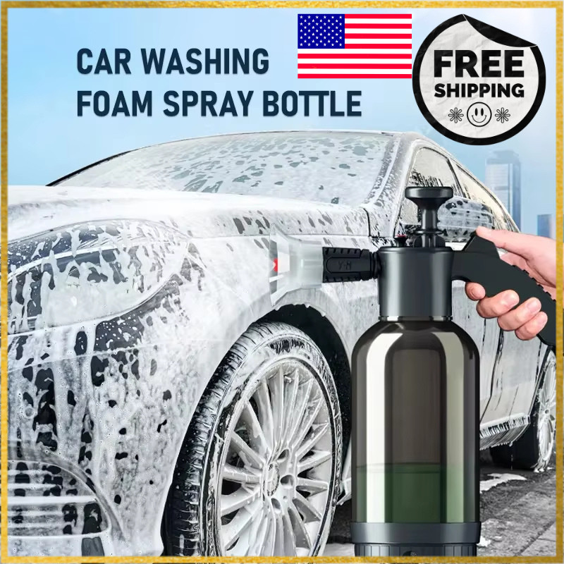 2L Hand Pump Foam Sprayer Pressure Car Wash Spray Bottle Snow Foam Cannon