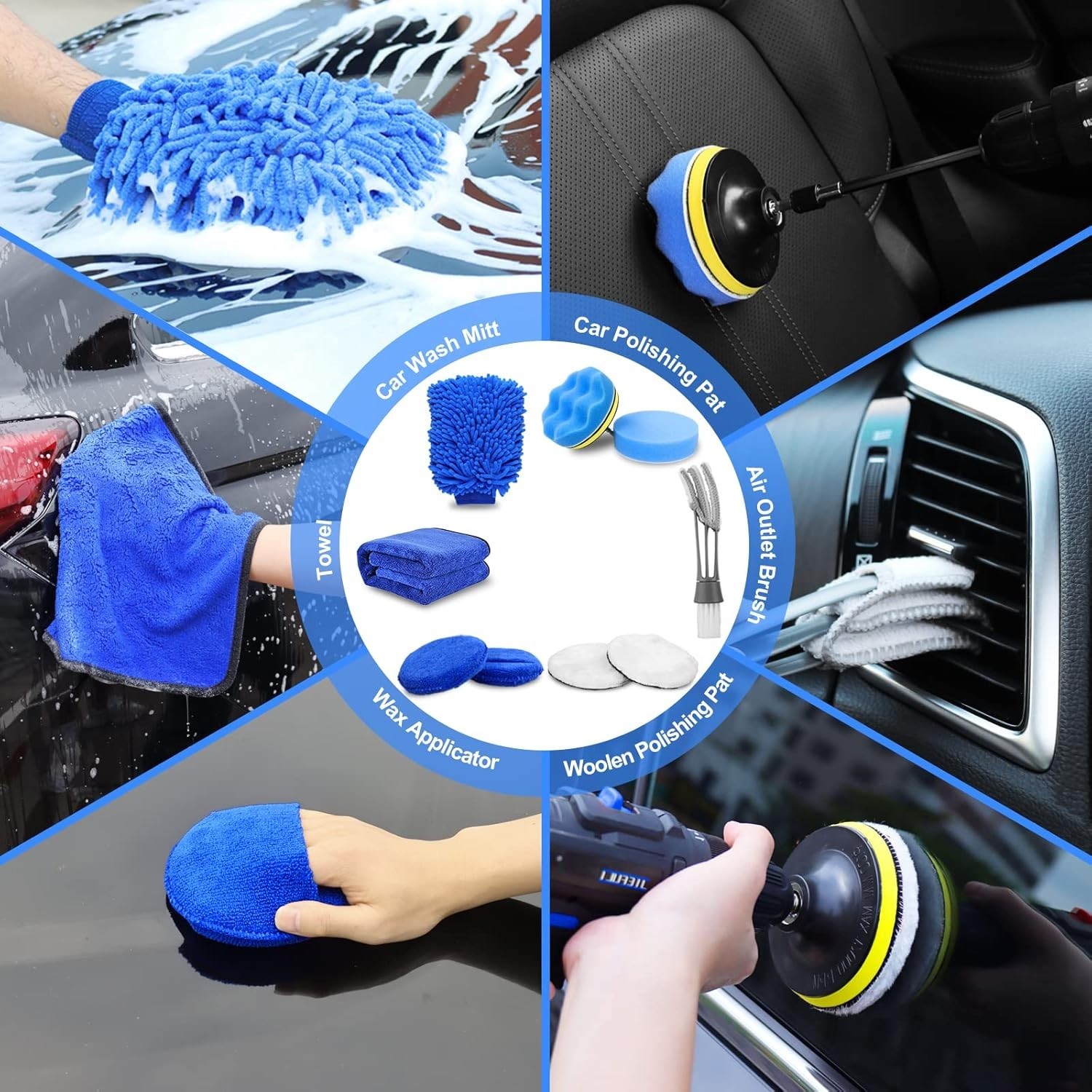 Comprehensive 27pcs Car Detailing Brush Set – Perfect for Interior & Exterior