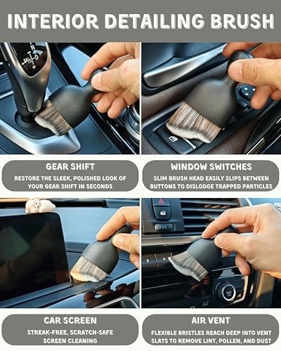 18Pcs Car Interior Detailing Kit – All-in-One Cleaning Tools for Windows, Vents