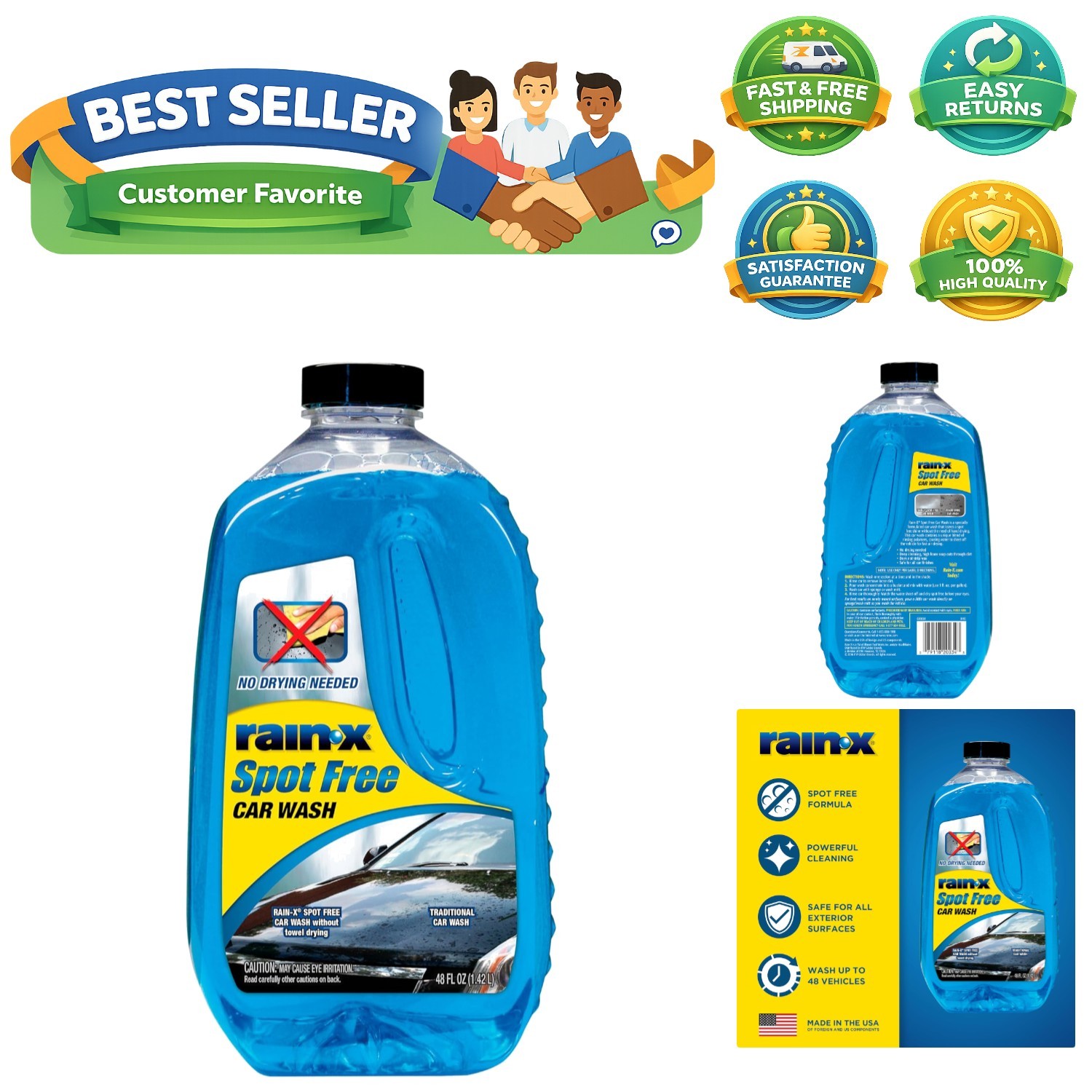 620073 – Car Wash Deep Cleaning, High Foam Soap Provides Spot Free Shine with…