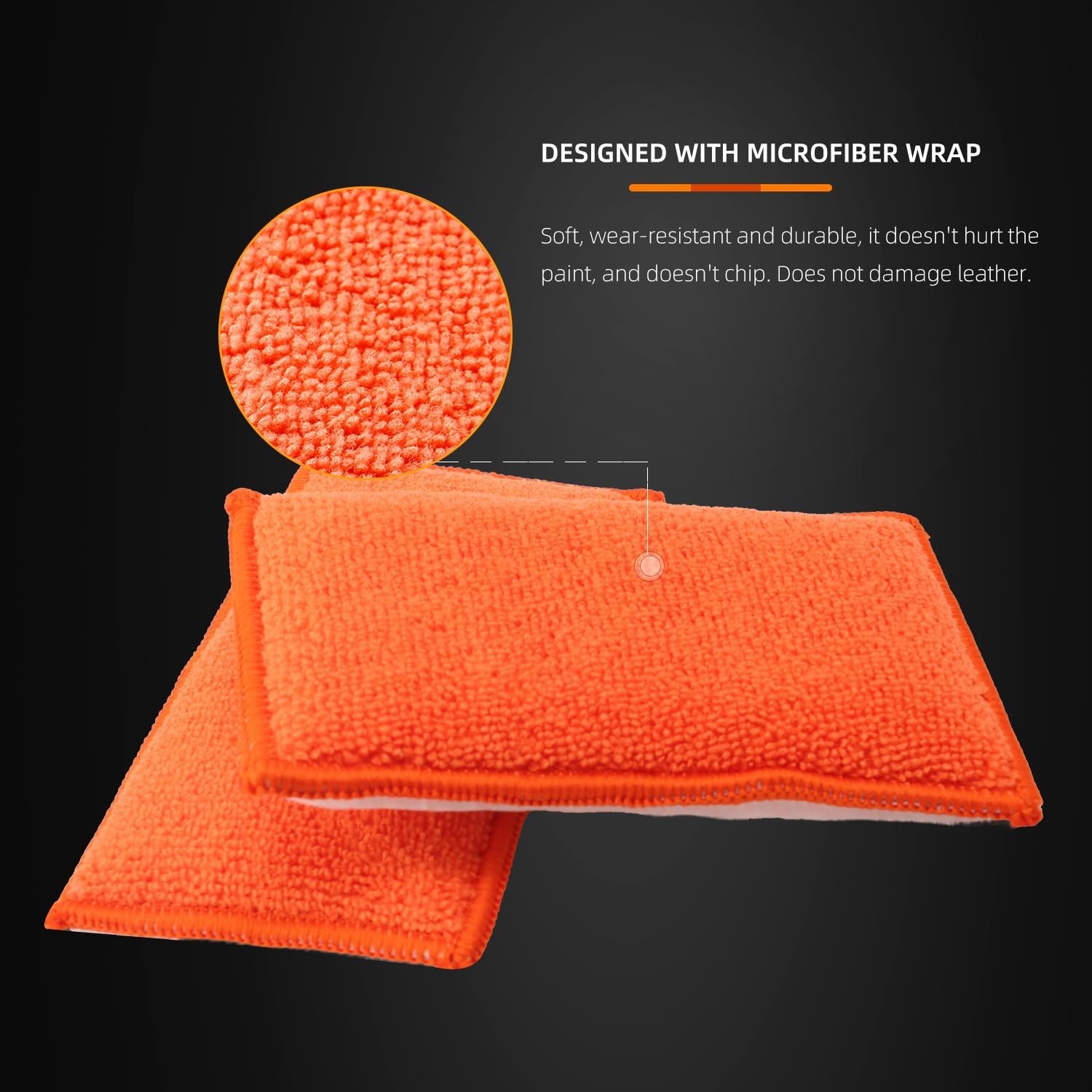 SPTA Car Interior Scrubbing Sponge, 8Pcs 8pcs Sponge