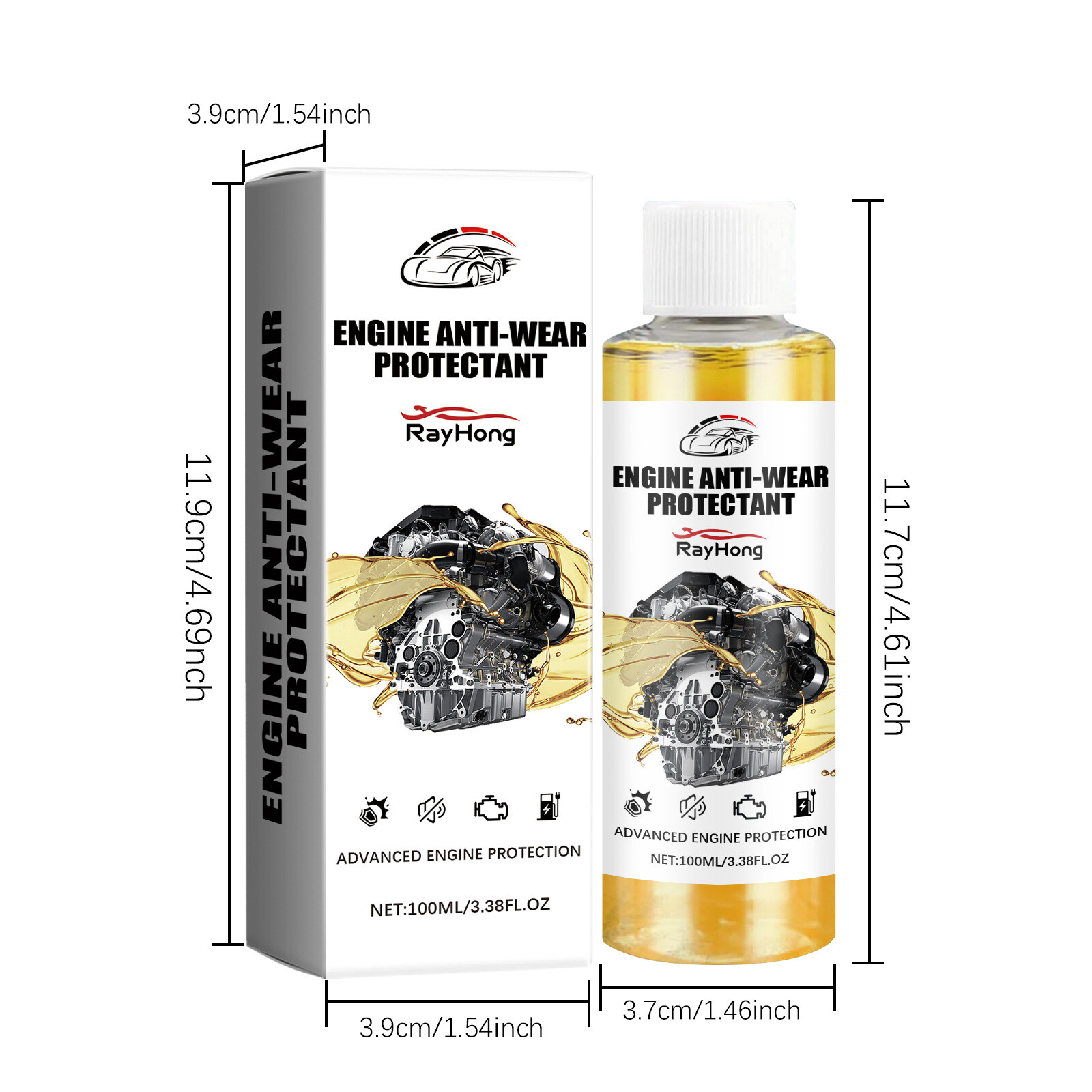 3Pcs Anti-Wear Engine Treatment Oil Additive Highly Effective Engine Protectant