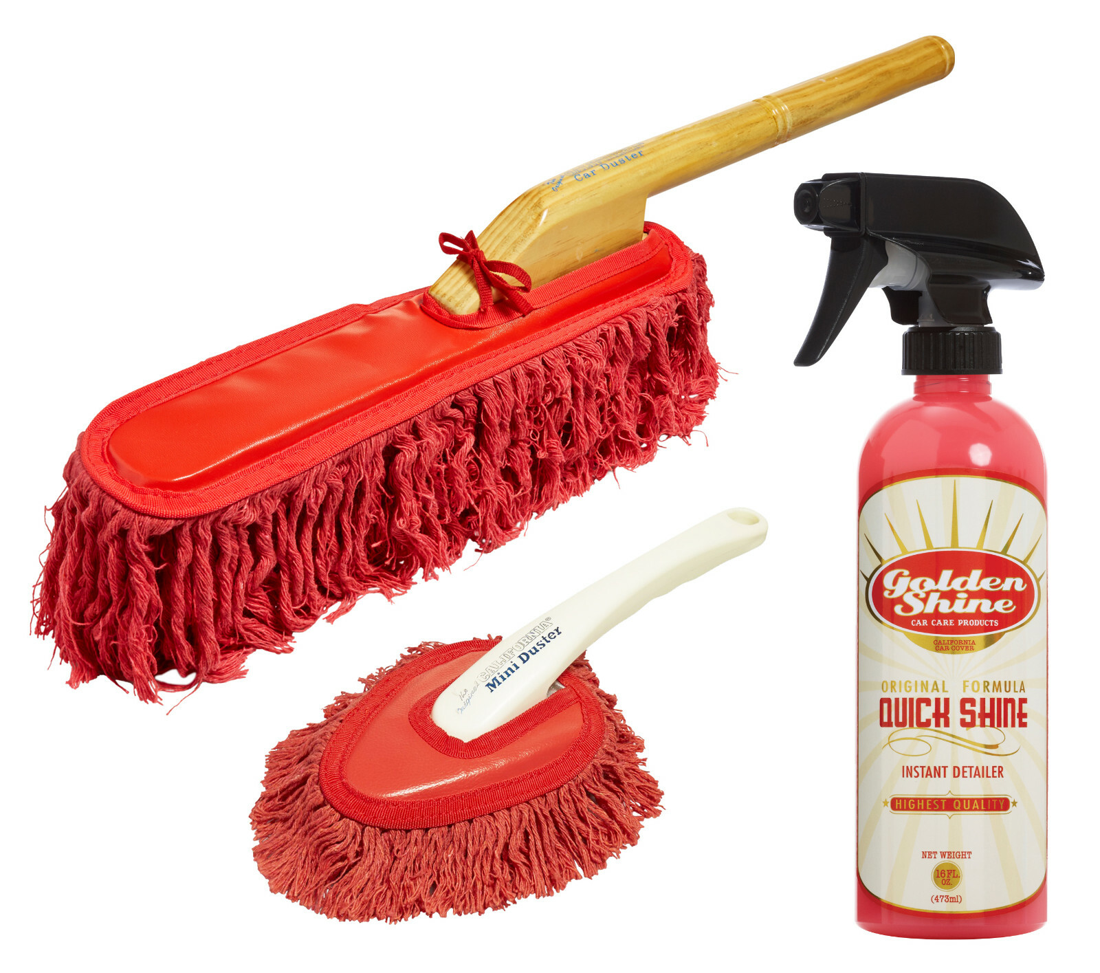 California Car Duster Combo Detailing Kit with Mini Duster and Quick Shine 10969