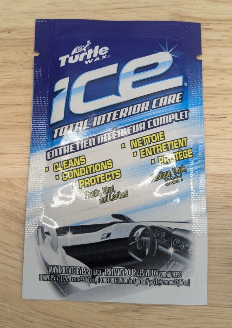 Discontinued New Old Stock Lot of 10 Turtle Wax Ice Total Interior Care Wipes