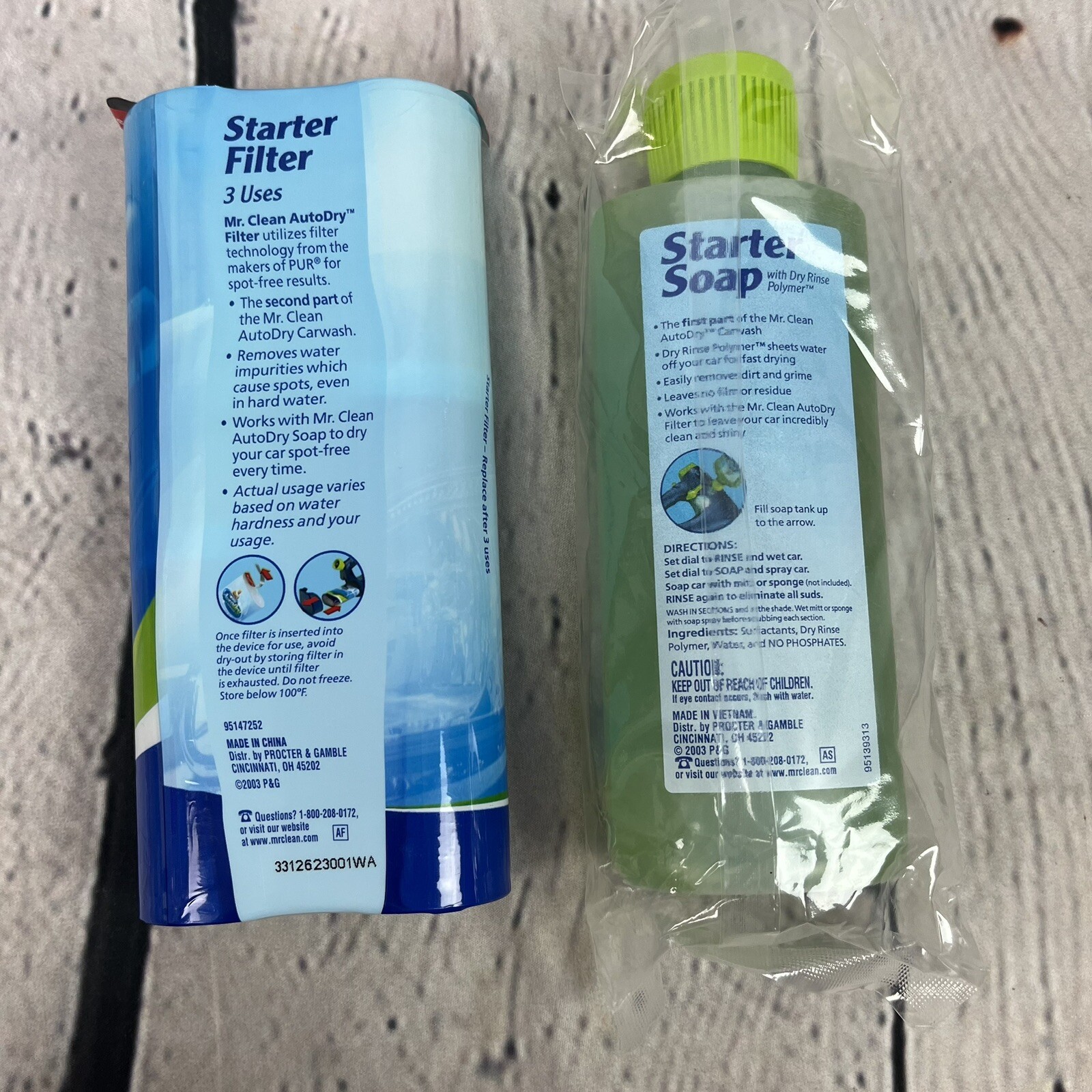 Me Clean Auto Dry Car Wash Starter Soap 6.7 oz Starter Filter 3 Uses