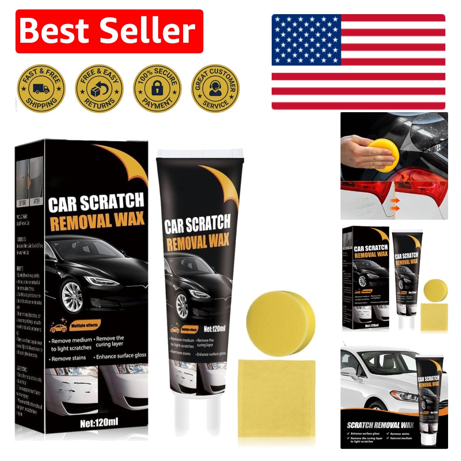2025 Car Scratch Repair Wax & Kit – Effortless Scratch Removal for All Vehicles