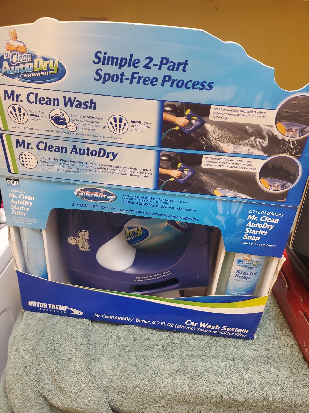 Mr. Clean AutoDry Carwash Car Wash System w/ Soap & Starter Filter