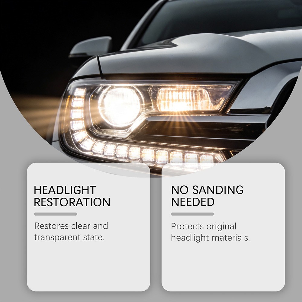 100ml Headlight Refurbished Polish, 20ml Protective Agent for Yellowed Headlamps
