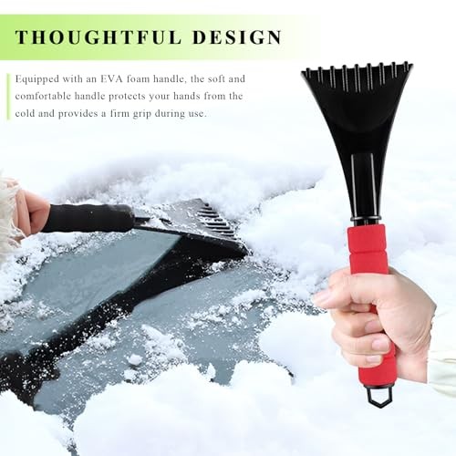 Ice Scraper for Car Windshield, Scratch-Free Auto Window Snow Scraper with