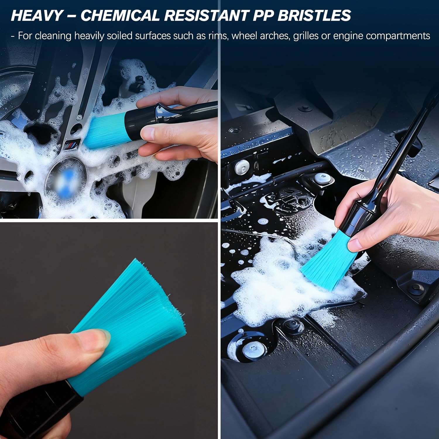 Menchingan Car Detailing Brushes Set, 8-Piece Auto Detail Cleaning Brush…