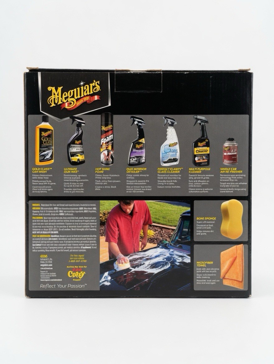 Meguiar’s Complete Car Care Kit 9pc NEW Sealed Full Size Auto Detail Set