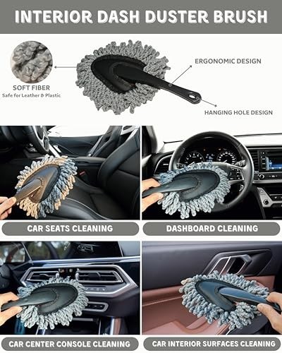 18Pcs Car Interior Detailing Kit – All-in-One Cleaning Tools for Windows, Vents