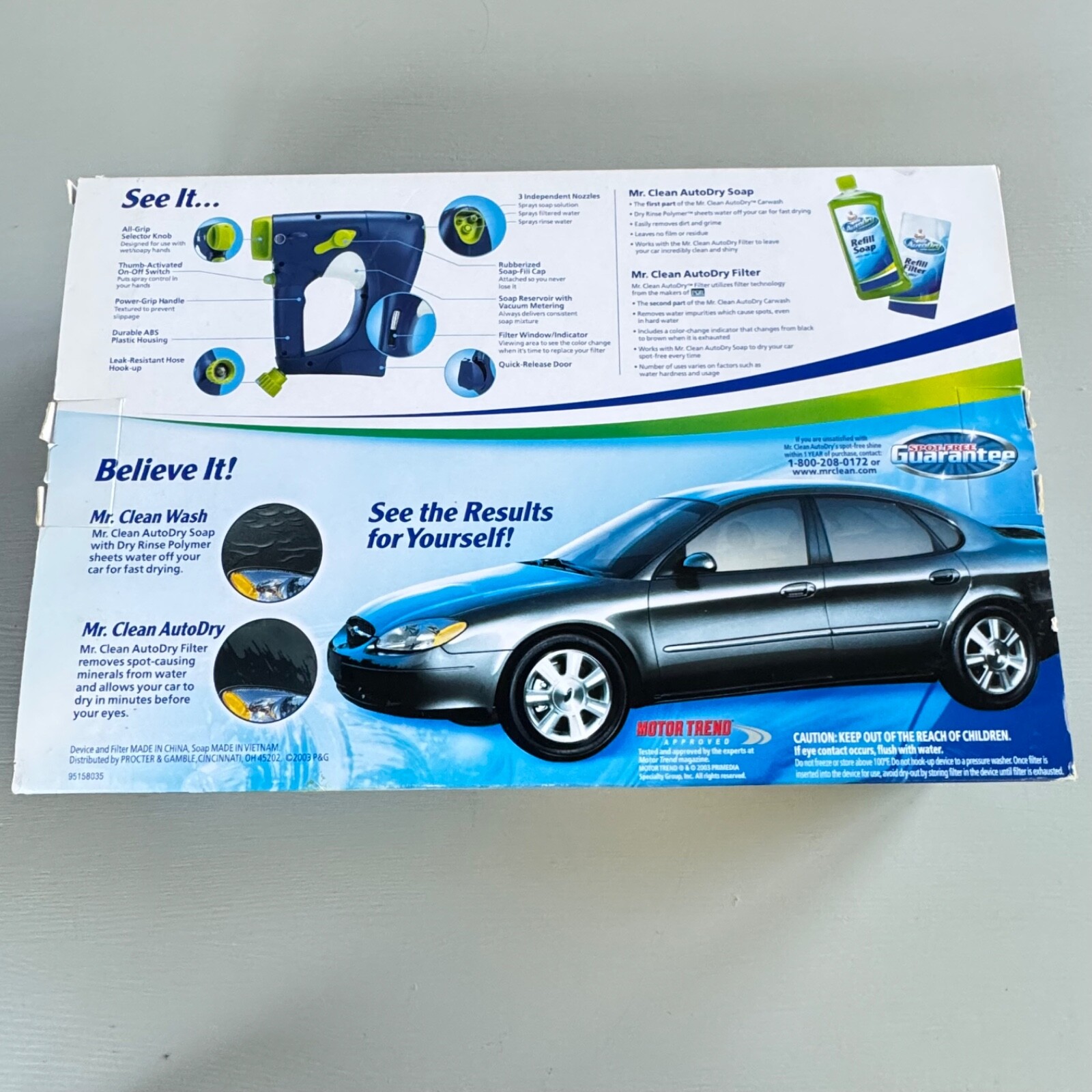 Mr. Clean Auto Dry Car Wash System Kit Device Soap and Starter Filter New Unused