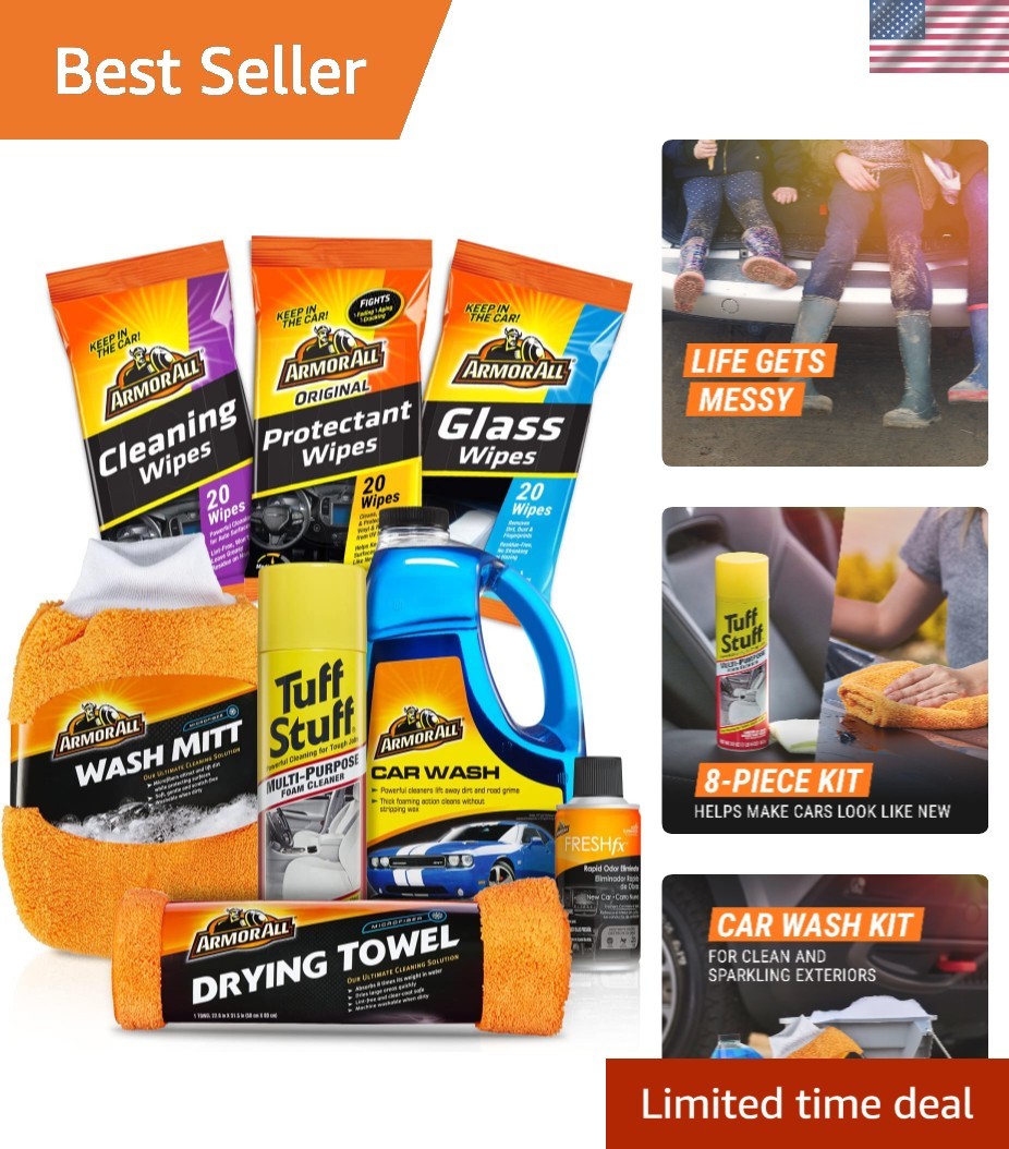 Car Wash and Cleaner Kit, Includes Cleaning Wipes for Car Interior, Cleaner C…