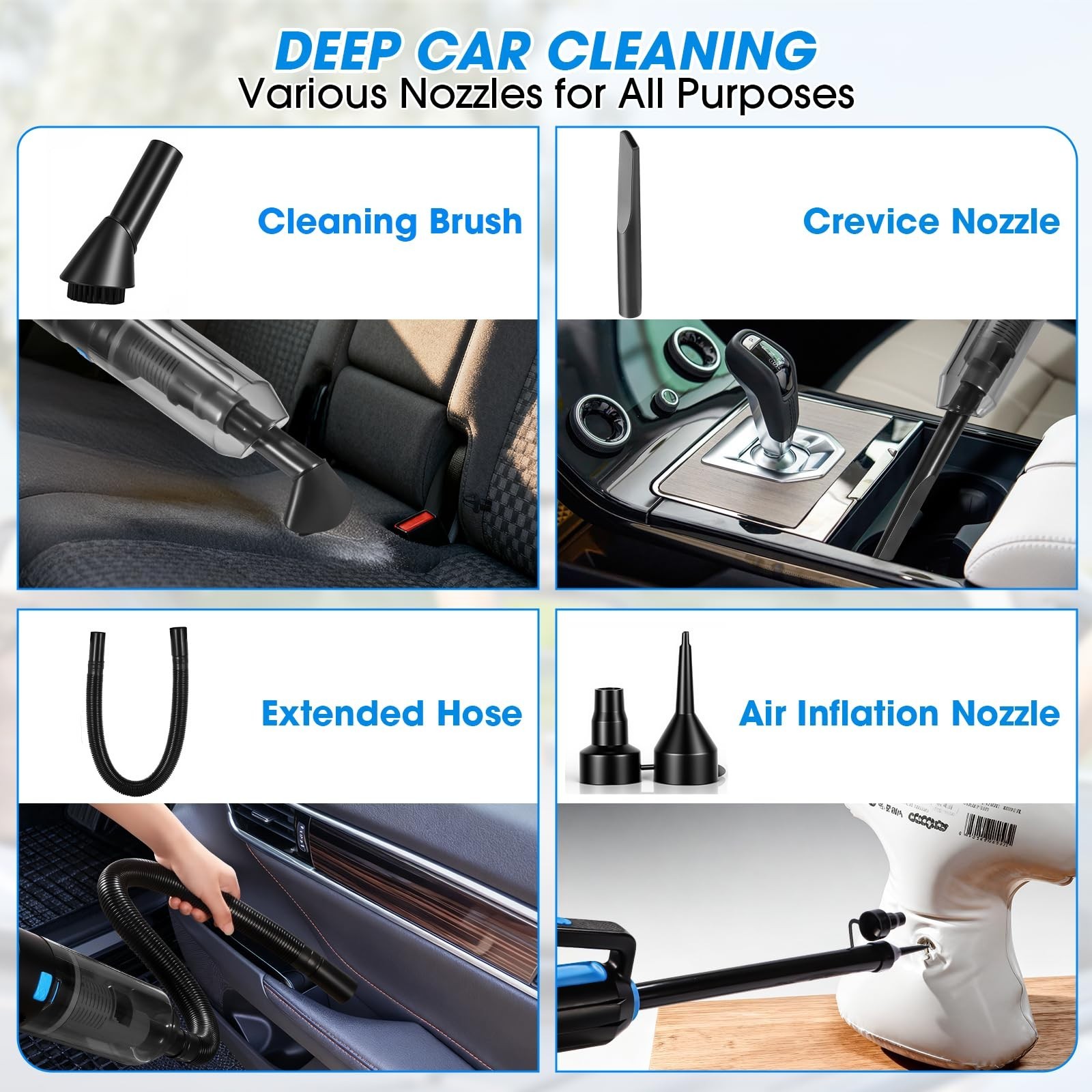 25PCS Car Cleaning & Detailing Kit with Vacuum, Windshield Cleaner & Gel – Auto
