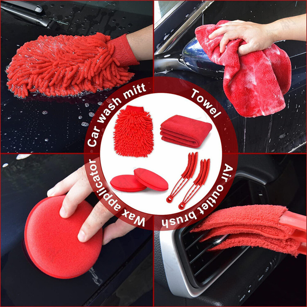 Car Detailing Brush Wash Auto Detailing Cleaning Kit Engine for Wheel Clean Set