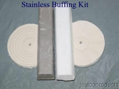 Stainless Buffing kit Aluminum Mag Wheel Brass polish with 8″ buffing wheels