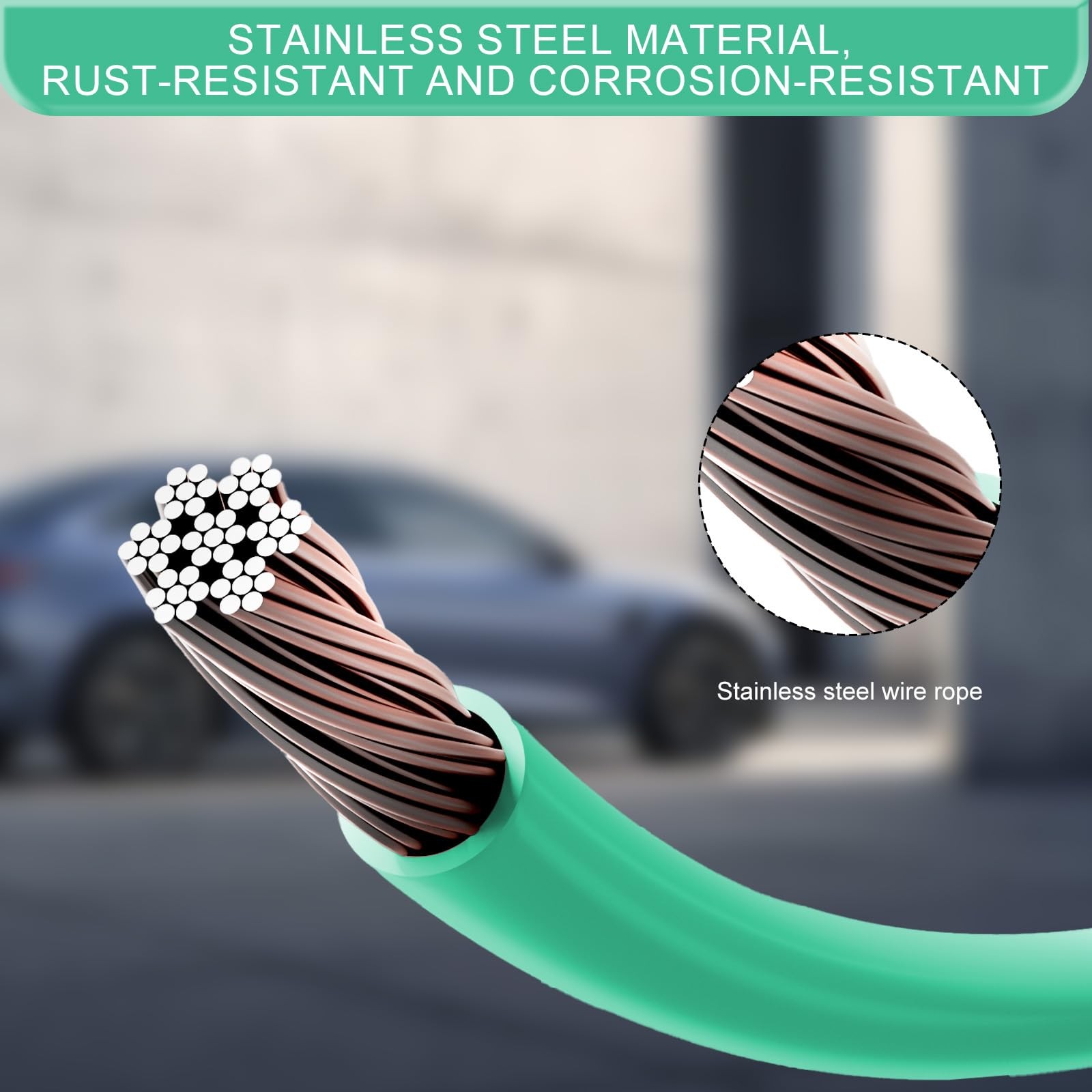 Green Auto Sunroof Drain Cleaning Tool 120 Inch Long Brush