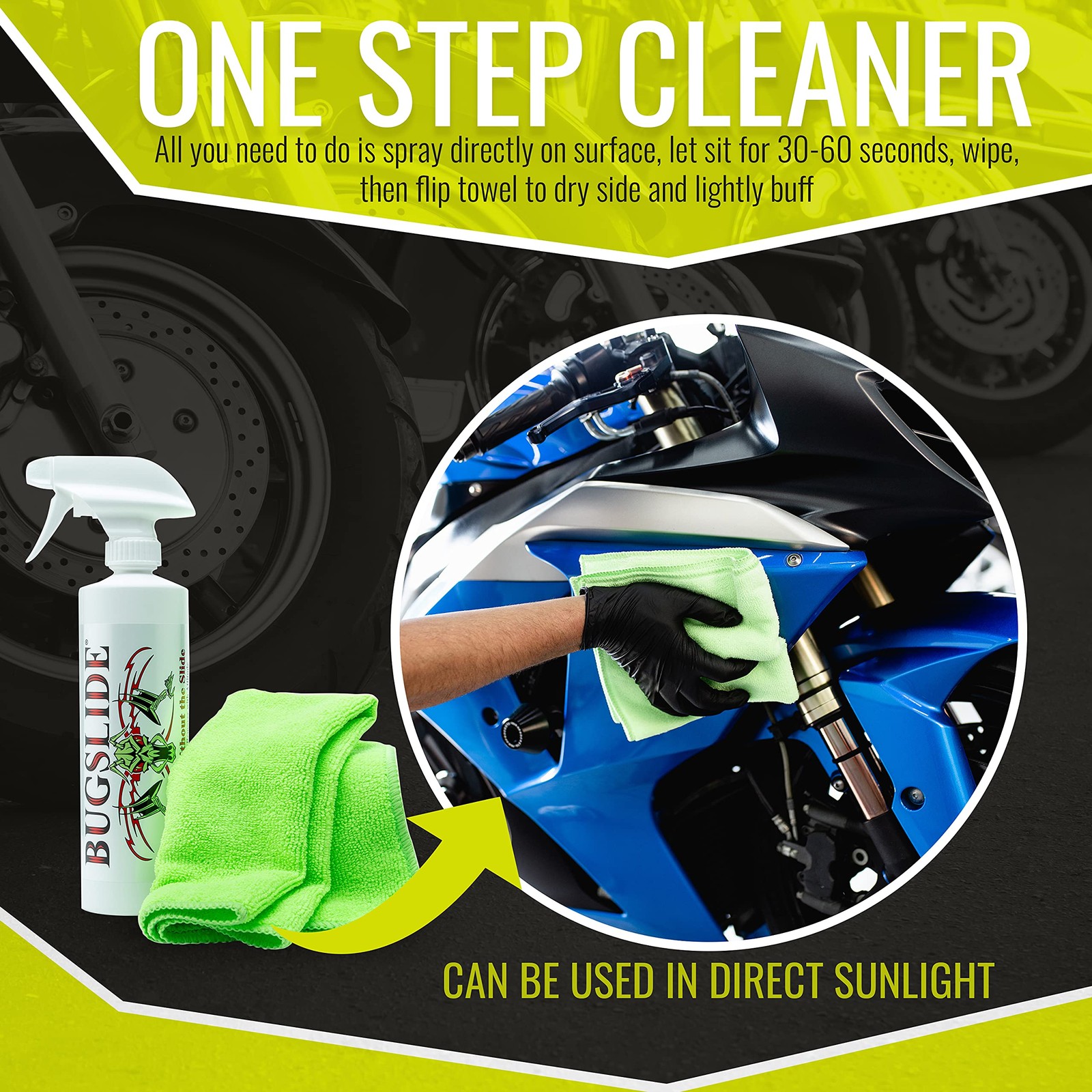 16 Oz Shop Cleaner and Polisher with Microfiber Towel, Spray and Wipe Car Cle…