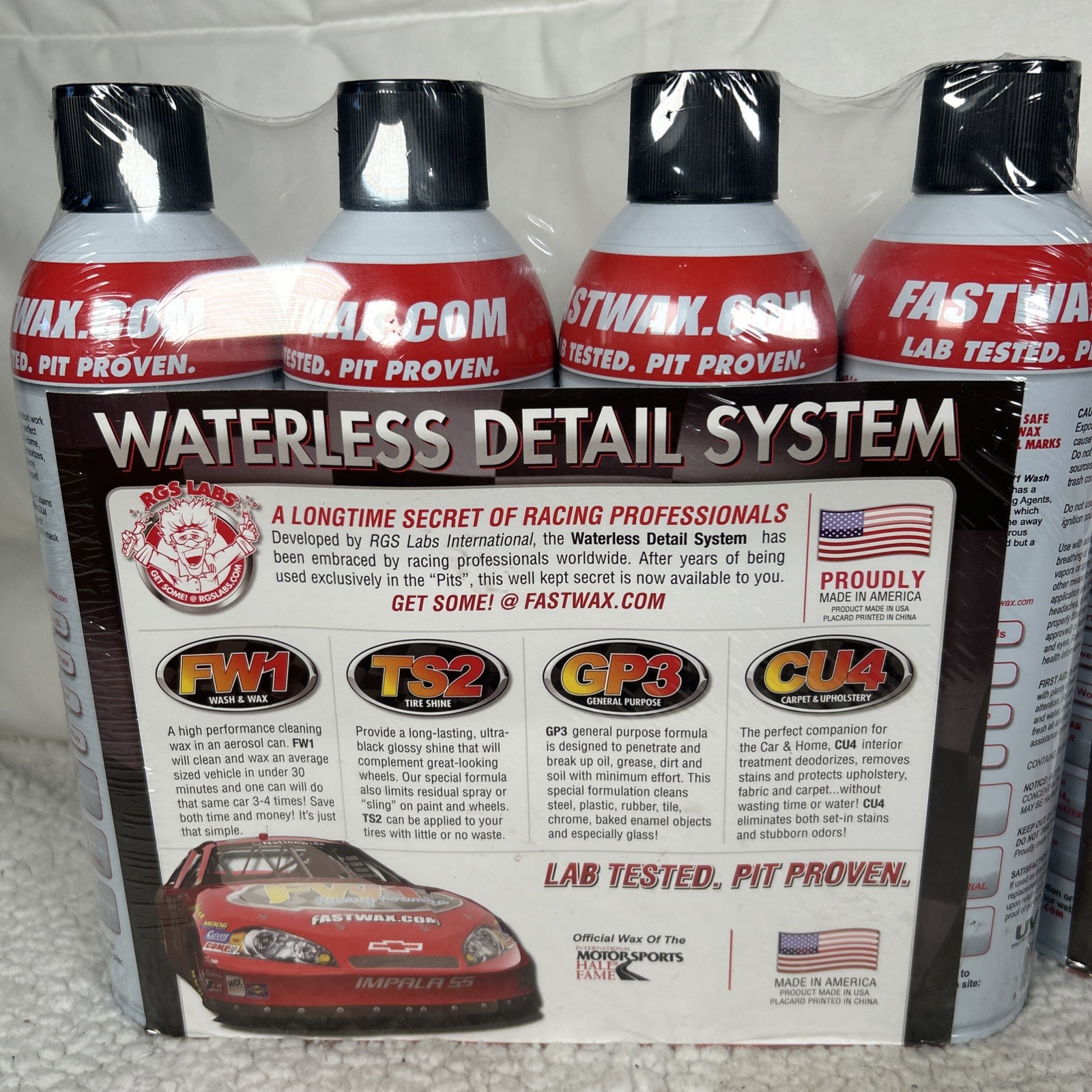 Lot of 2, 4 Pack Waterless Detail System, Complete Care 4 Inner & Outer FastWax