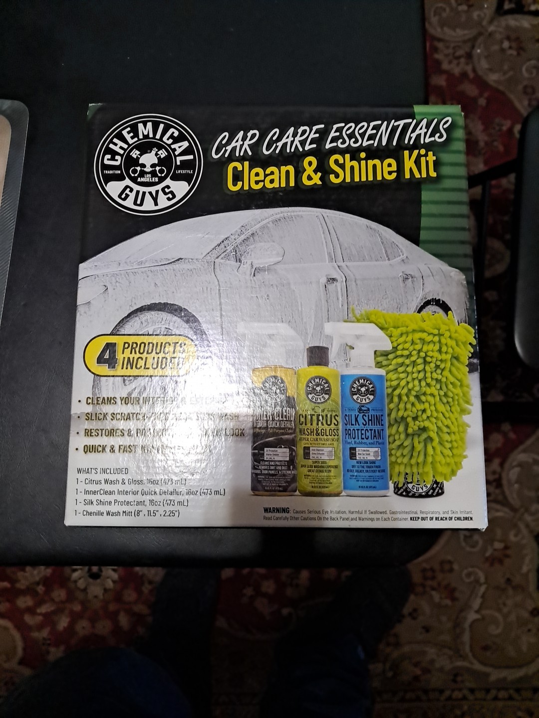 Brand New ChemicalGuys Car Care Essentials Clean & Shine Kit 4 Products Included