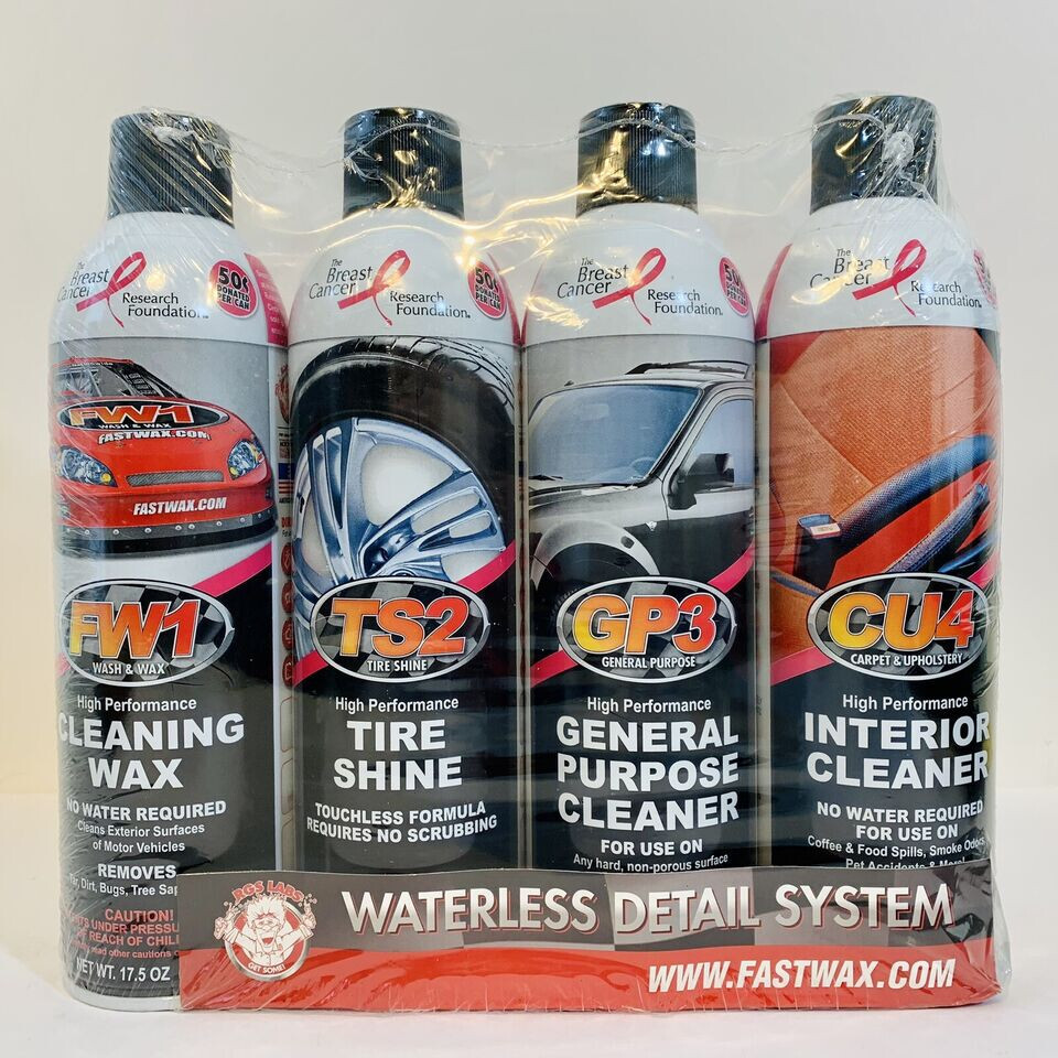 FASTWAX WATERLESS DETAIL SYSTEM Lab Tested & Pit Proven 4 Set High Performance