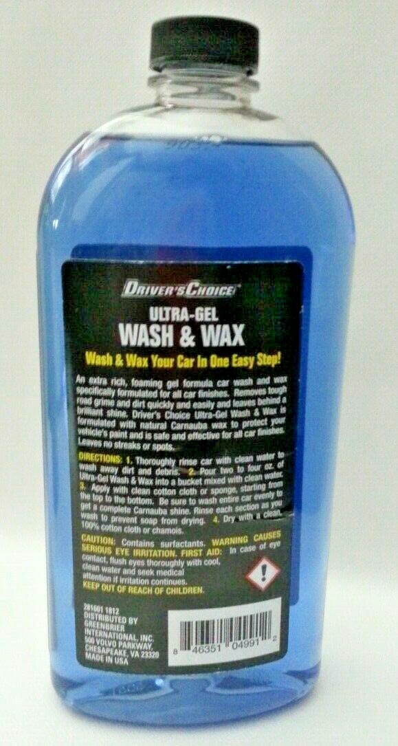 (LOT of 2) Ultra-Gel Wash and Wax 16 Oz Ea Made in USA, FREE SHIPPING