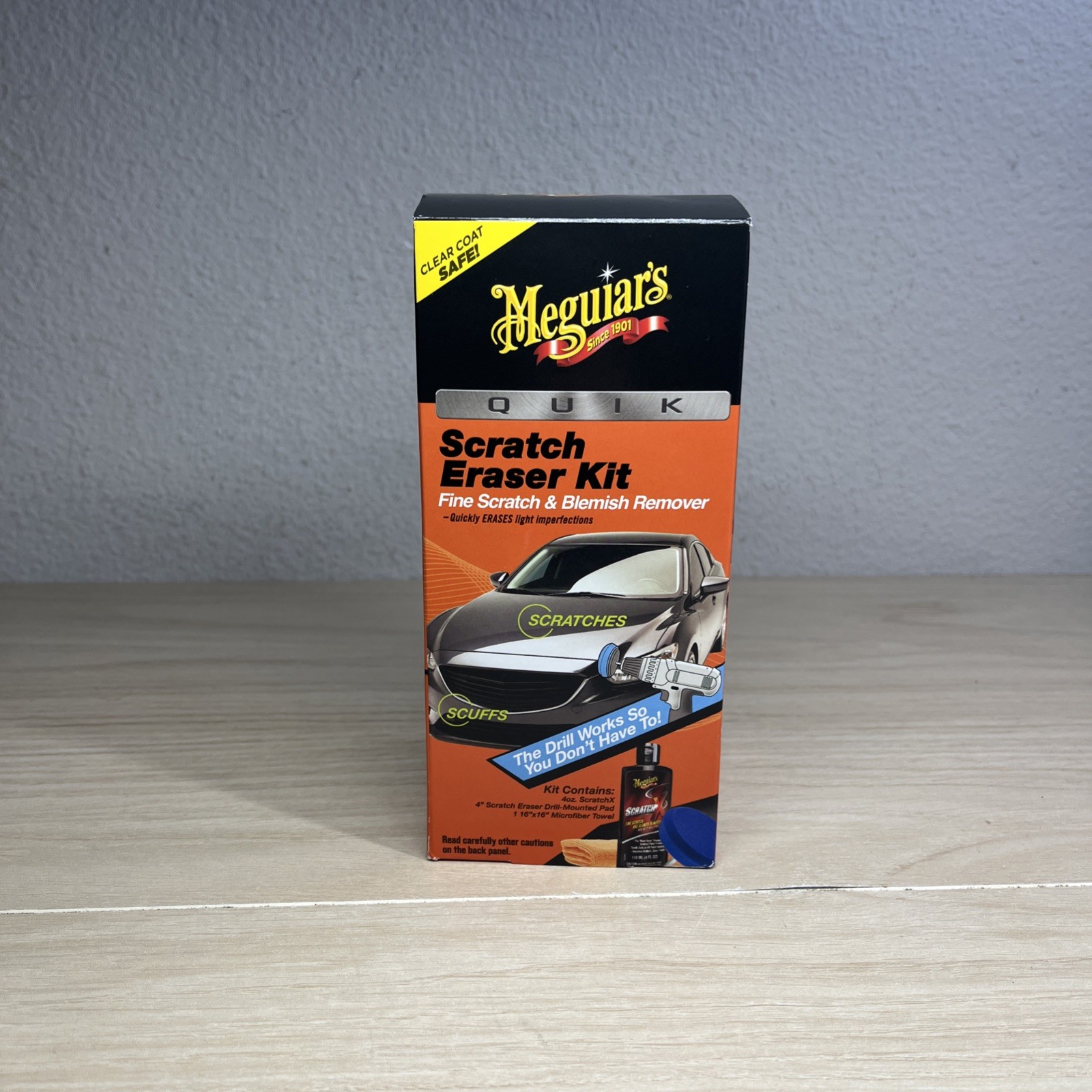 Meguiar’s Quik Scratch Eraser Kit, Off White,Liquid – Car Scratch Remover,1 Pack